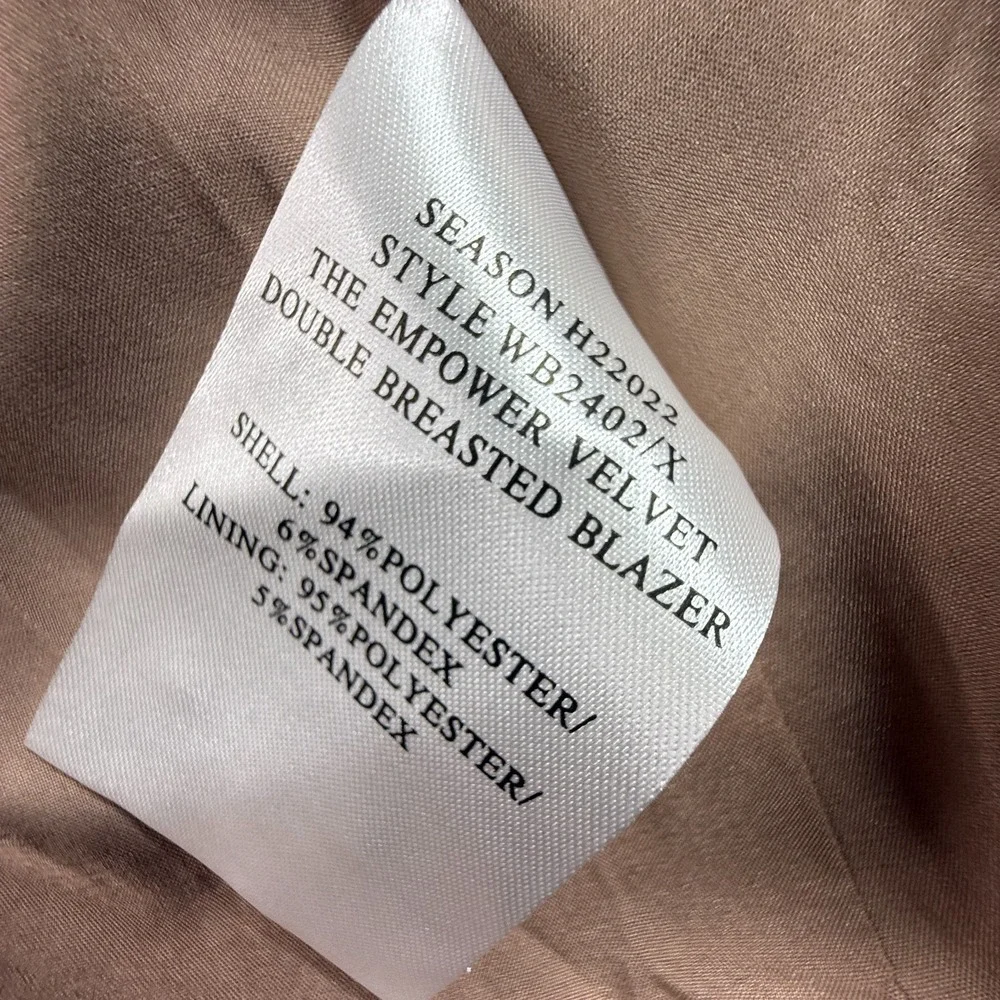 Wildfang Empower Purple Velvet  Blazer NWT Double Breasted Womens 2X - Picture 5 of 8